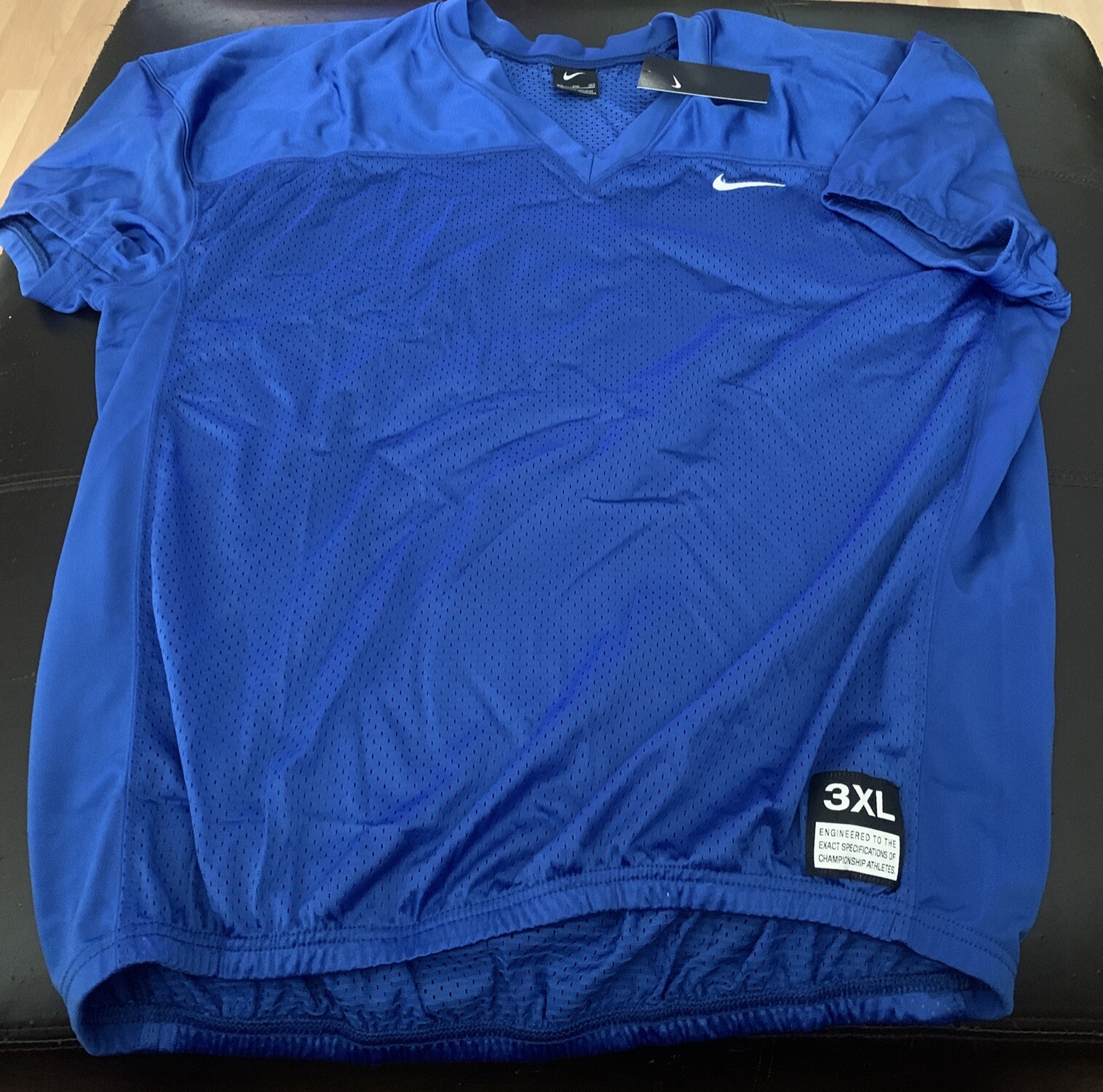 NWT Nike Blank Fitted Football Jersey Mens Size 3XL XXXL Royal Blue Stitched D8 gallery