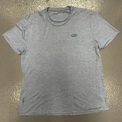 Icebreaker Merino Wool Blend Cool Lite Active Top Knit Short Sleeve Light Blue M