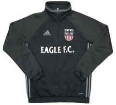 Adidas Mens Soccer Futbol Warm Up Jacket Sz M Eagle FC 1/4 Zip Sweatshirt Team