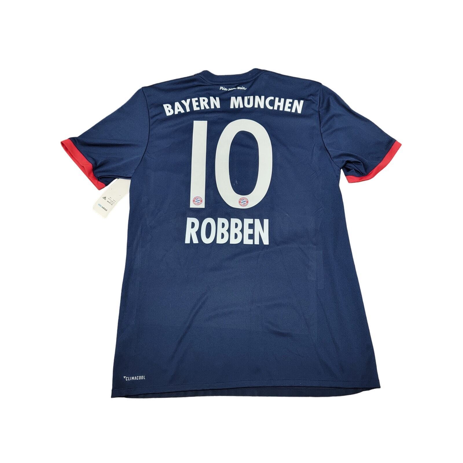 Official Adidas Bayern Munich 17-18 Robben 10 Away Soccer Jersey Men's Size S gallery