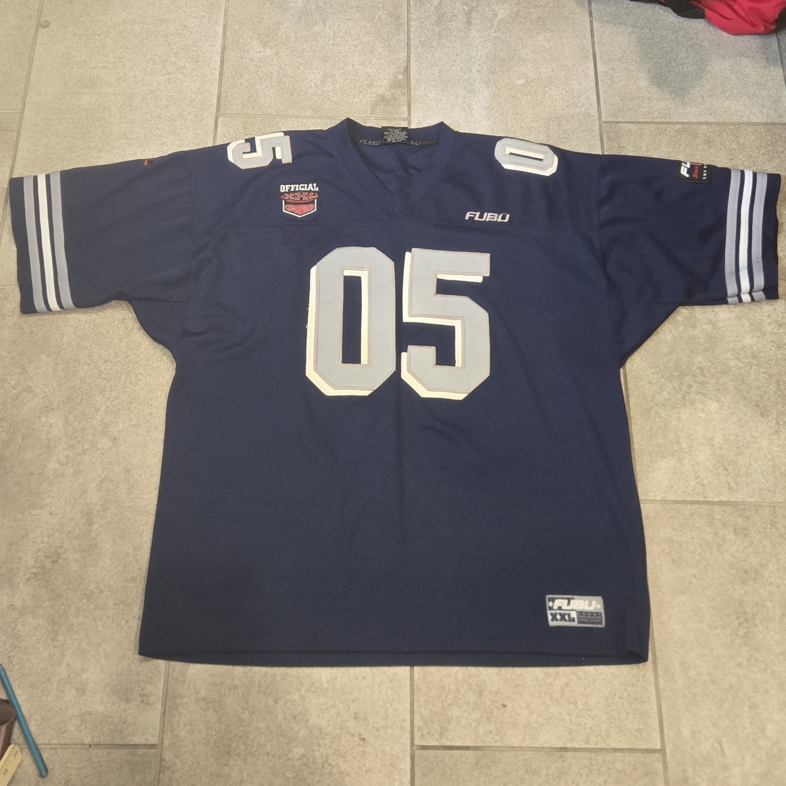 Vintage FUBU Sport 05 Football Jersey Blue Size XL Dallas Cowboys Colorway Y2K gallery