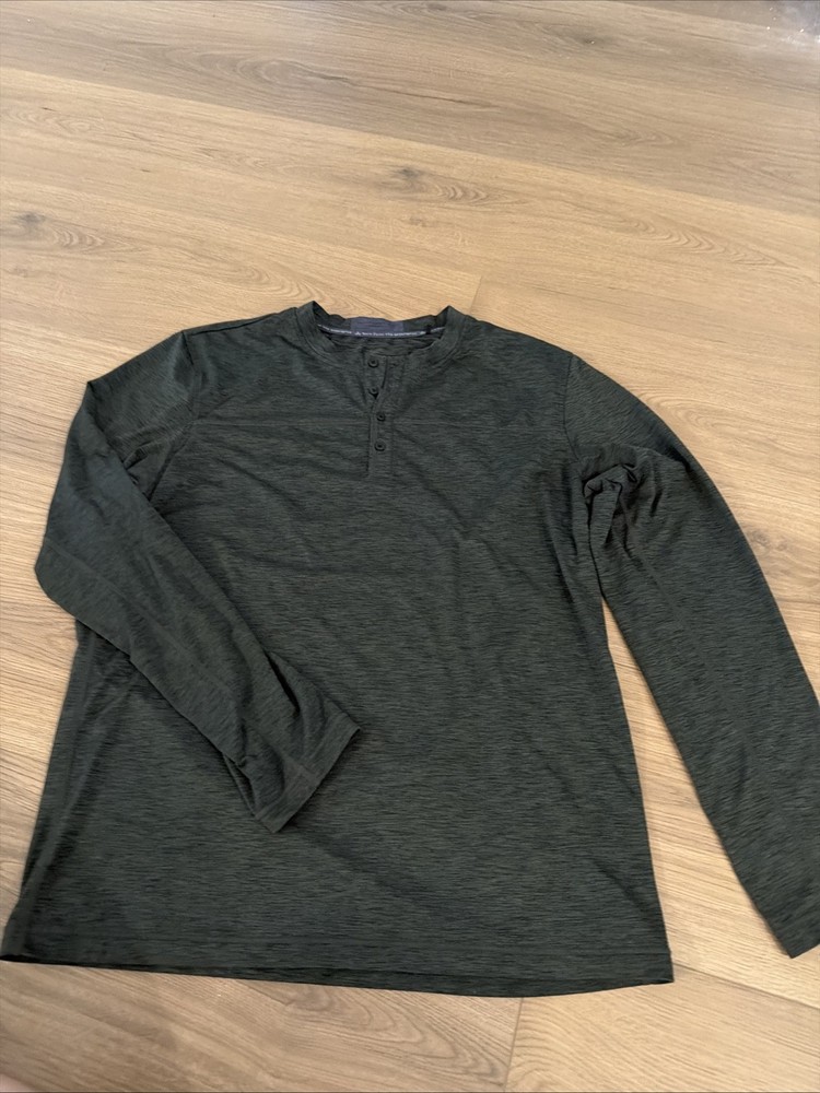 Prana Breathe Men’s Hiking Performance Pullover Green Large