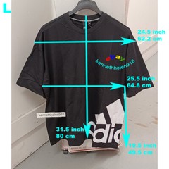 ADIDAS BIG BADGE OF SPORT BOXY TEE SHIRT GC7288 BLACK MENS SIZE LARGE