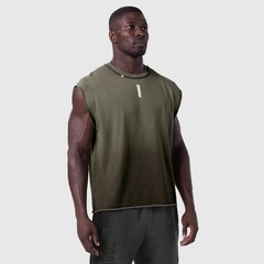 ASRV Tech Essential™ Cap Shoulder Cutoff Olive Sun Fade Size XL (NWT)