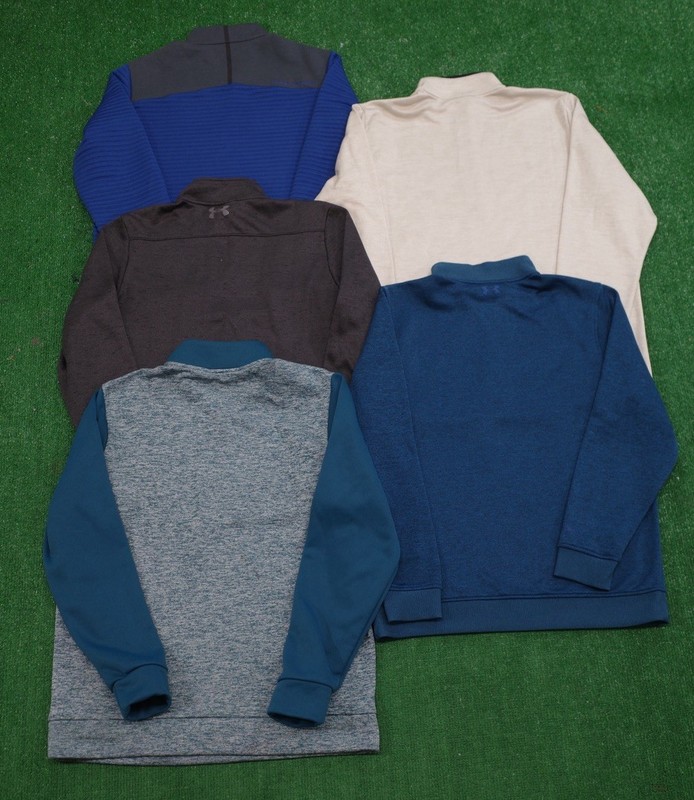 Lot Of 5 Under Armour 1/4 Zip ColdGear Pullover Long Sleeve Men's Large Golf gallery