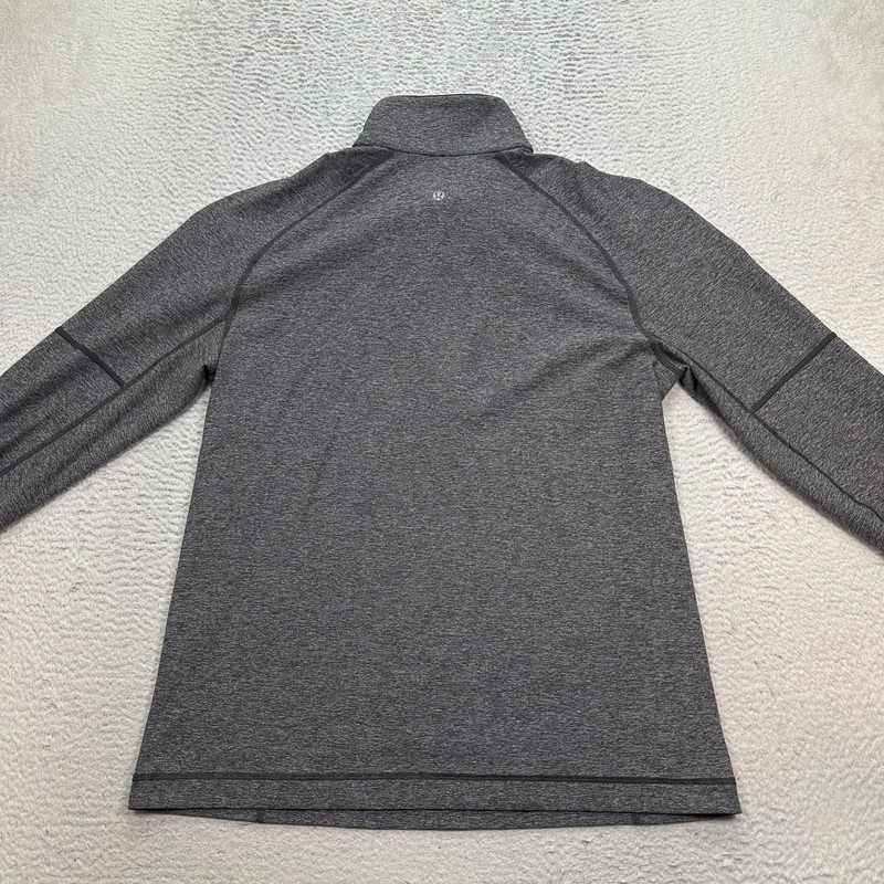 Lululemon Sweat Session 1/2 Zip Silver Pullover Long Sleeve Size Medium Running gallery