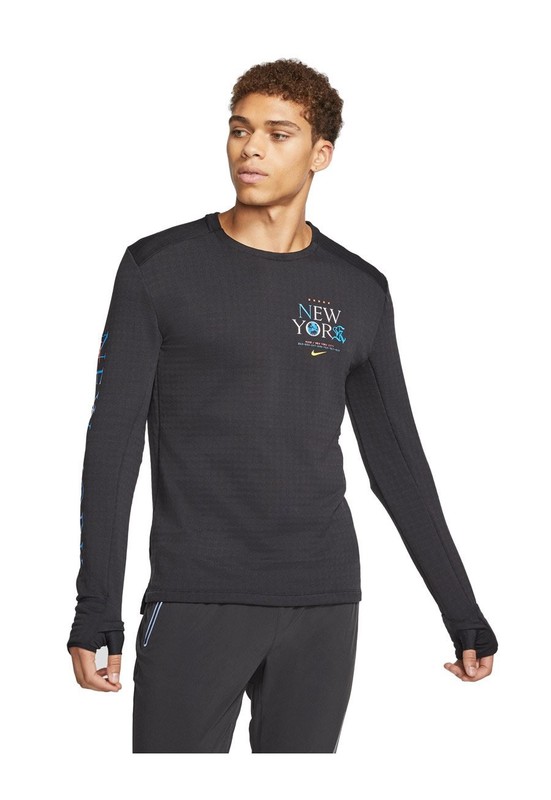Nike Therma Sphere Running Shirt Men’s Element 3.0 NYC Top Sz Large CQ7820-010 gallery