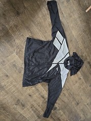 Vintaged Classic 90s Retro Reebok Windbreaker Hidden Hoodie Full Zip Jacket sz L