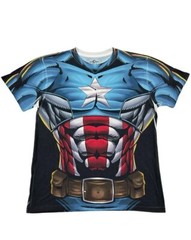 Captain America Muscle T-Shirt SZ M Universal Studios Marvel Men’s Gym Training