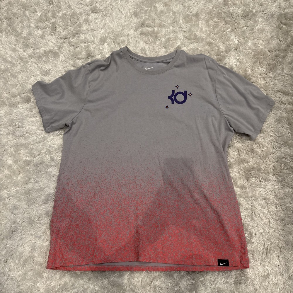 Nike Dri fit Kevin Durant KD Tshirt Men’s Size XXL Multi Color Gray