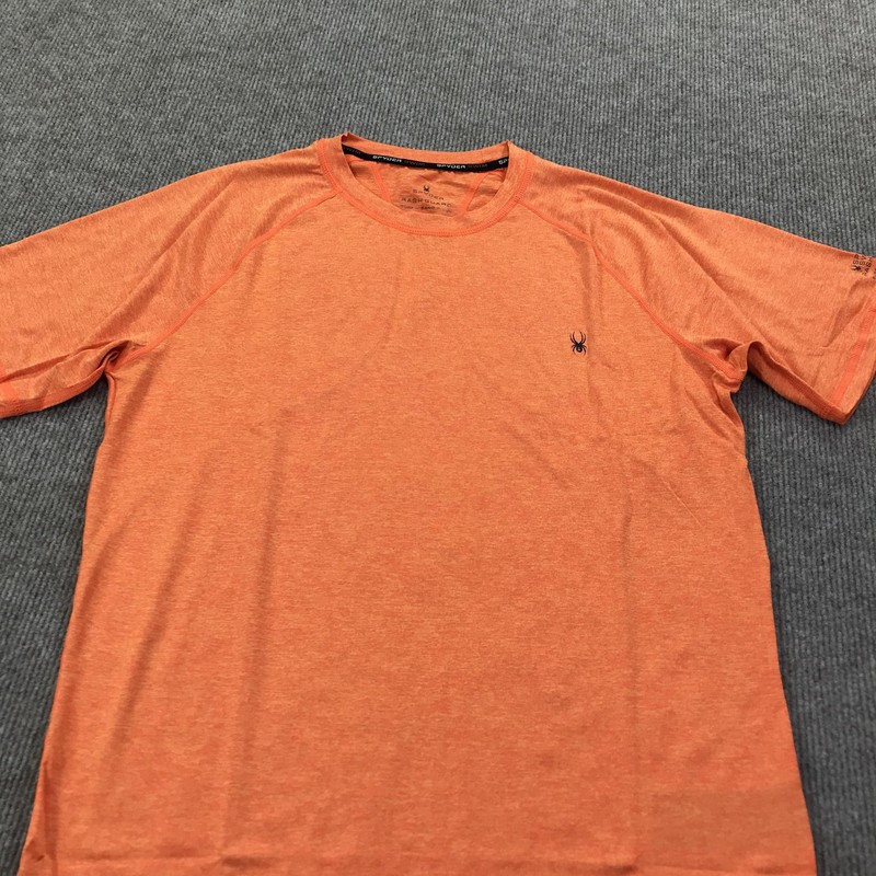 Spyder Rash Guard Shirt Mens Small Orange UPF 30+ Quick Dry Surf Swim S923154 gallery