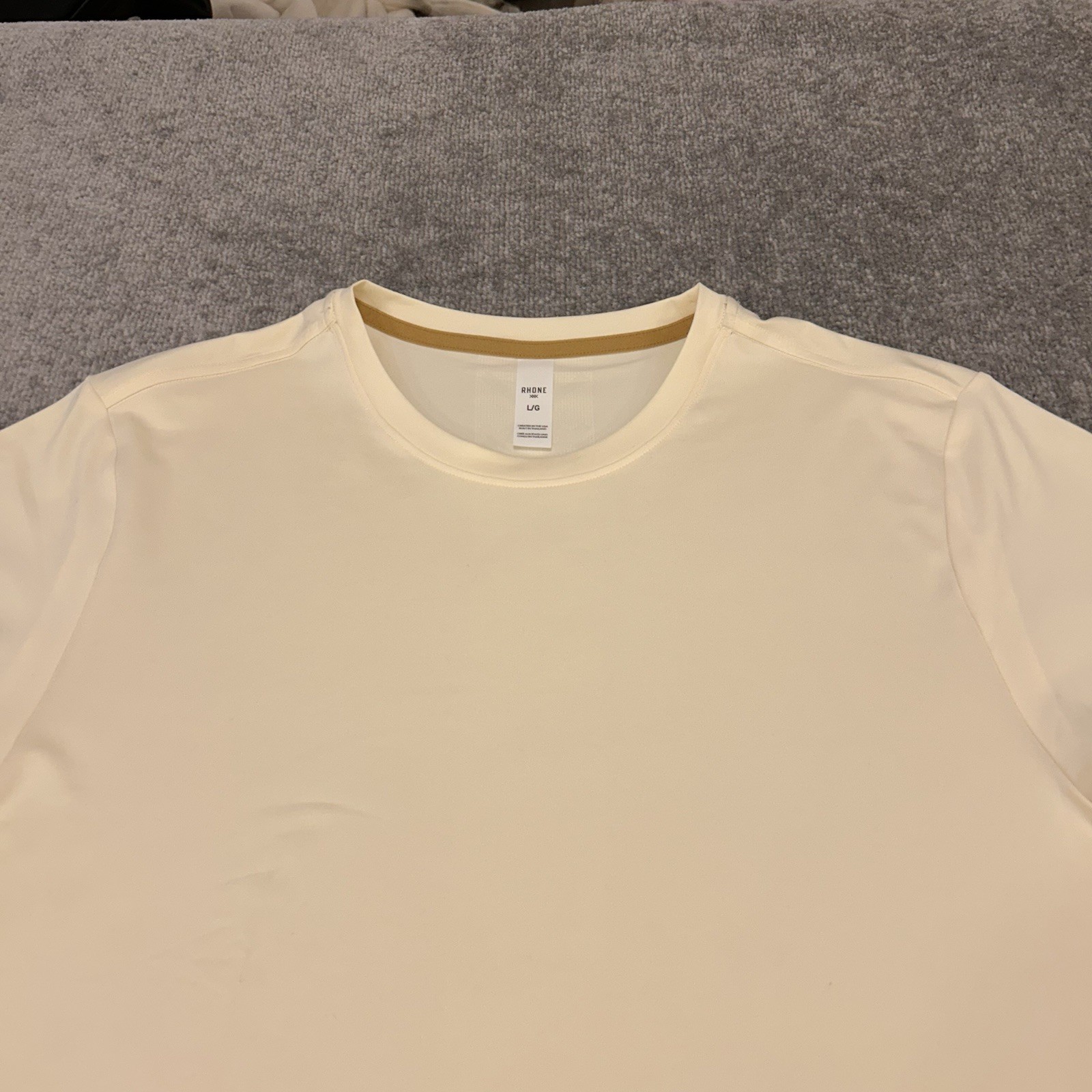 Rhone Shirt Mens Large Yellow Backspin Tee Short Sleeve Performance Athletic gallery