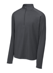 NEW Mens Medium Charcoal Sport-Tek ST850 Sport-Wick Stretch 1/4 Zip Pullover