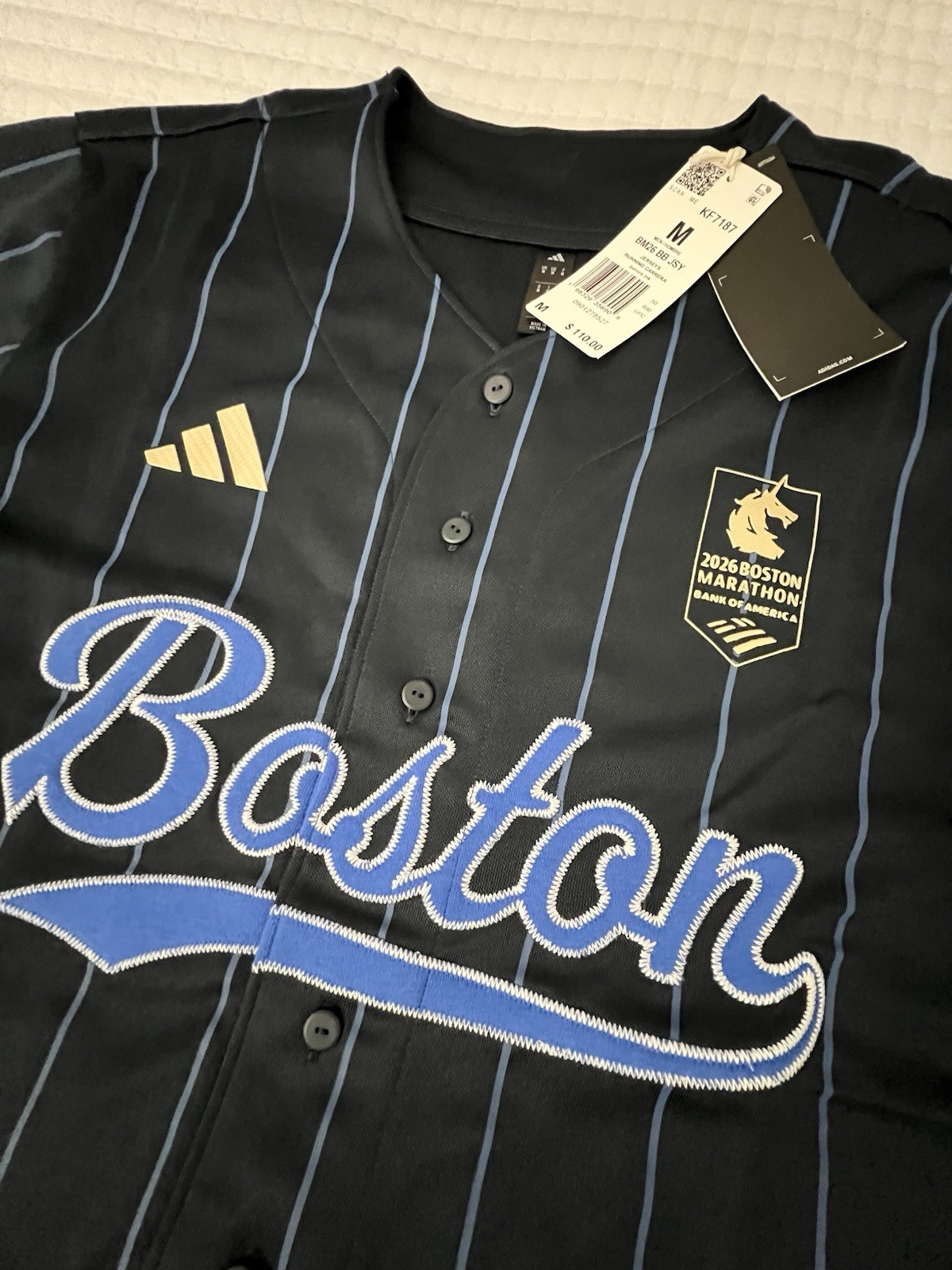 Adidas Boston Marathon 2026 130th Baseball Jersey Men’s Size Medium Limites Edi gallery