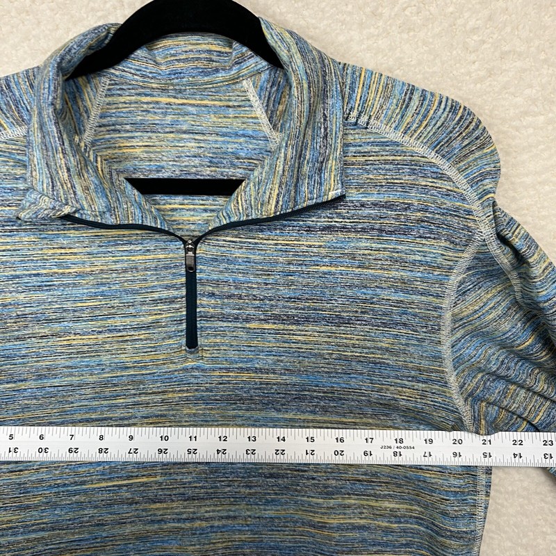 Lululemon Surge Long Sleeve Shirt Men’s No Size Tag Space Dye Blue Athletic gallery