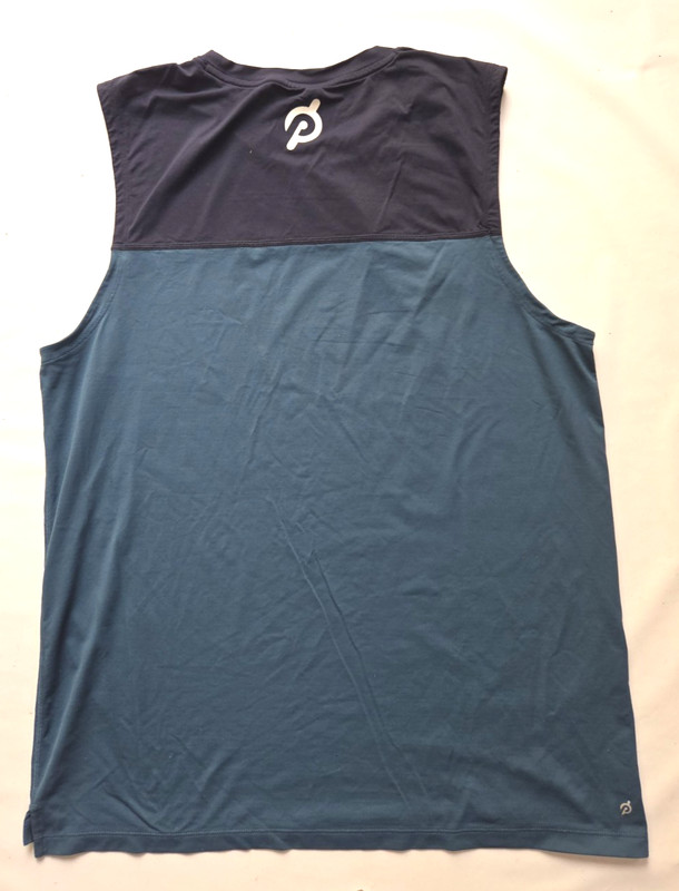 Men's size Large Peloton Athletic Cycling Sleeveless Tank Shirt blue/black gallery