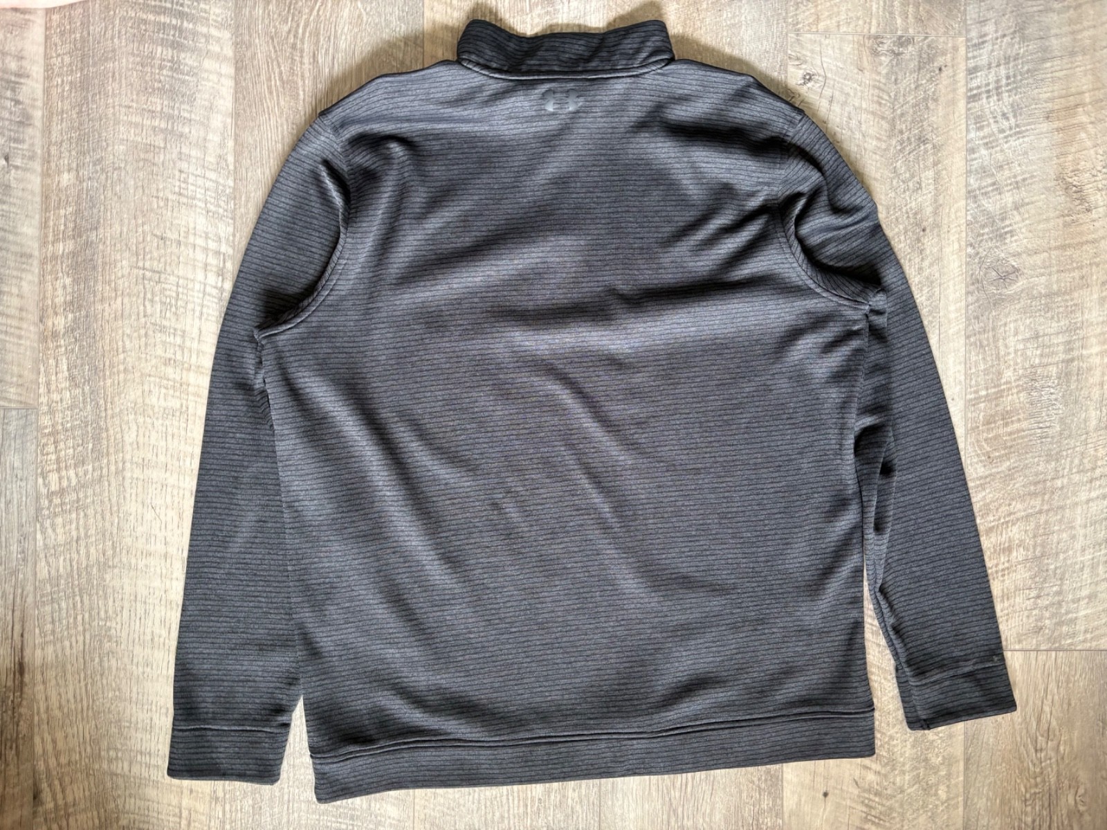 Under Armour Storm Golf Polo XXLT Grey/Black Striped Long Sleeve 1/4 Zip gallery