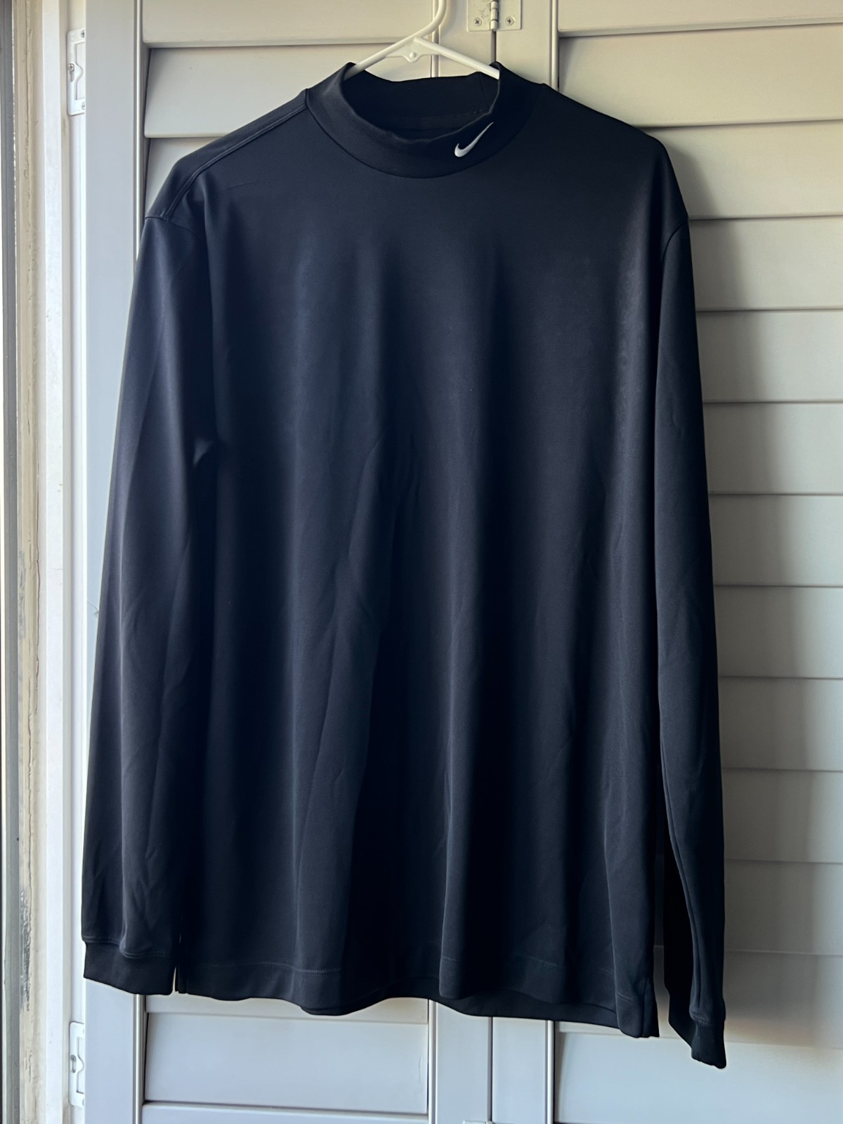 Nike Golf Tour Performance Dri Fit Mock Neck Black Long Sleeve Shirt - Size M gallery