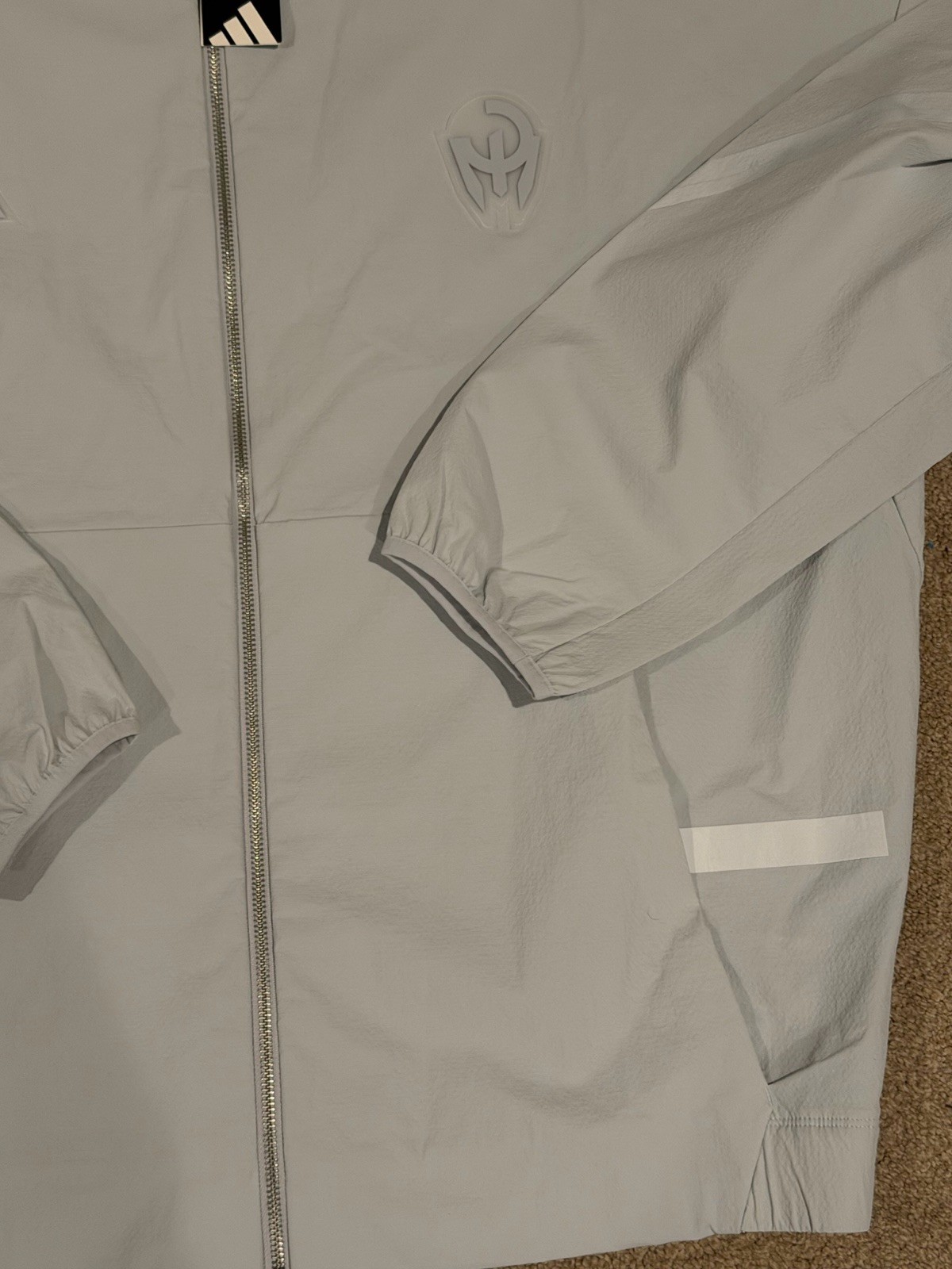 adidas Patrick Mahome TOO COLD Woven ZNE Track Top Clear Grey KB0314 XL gallery