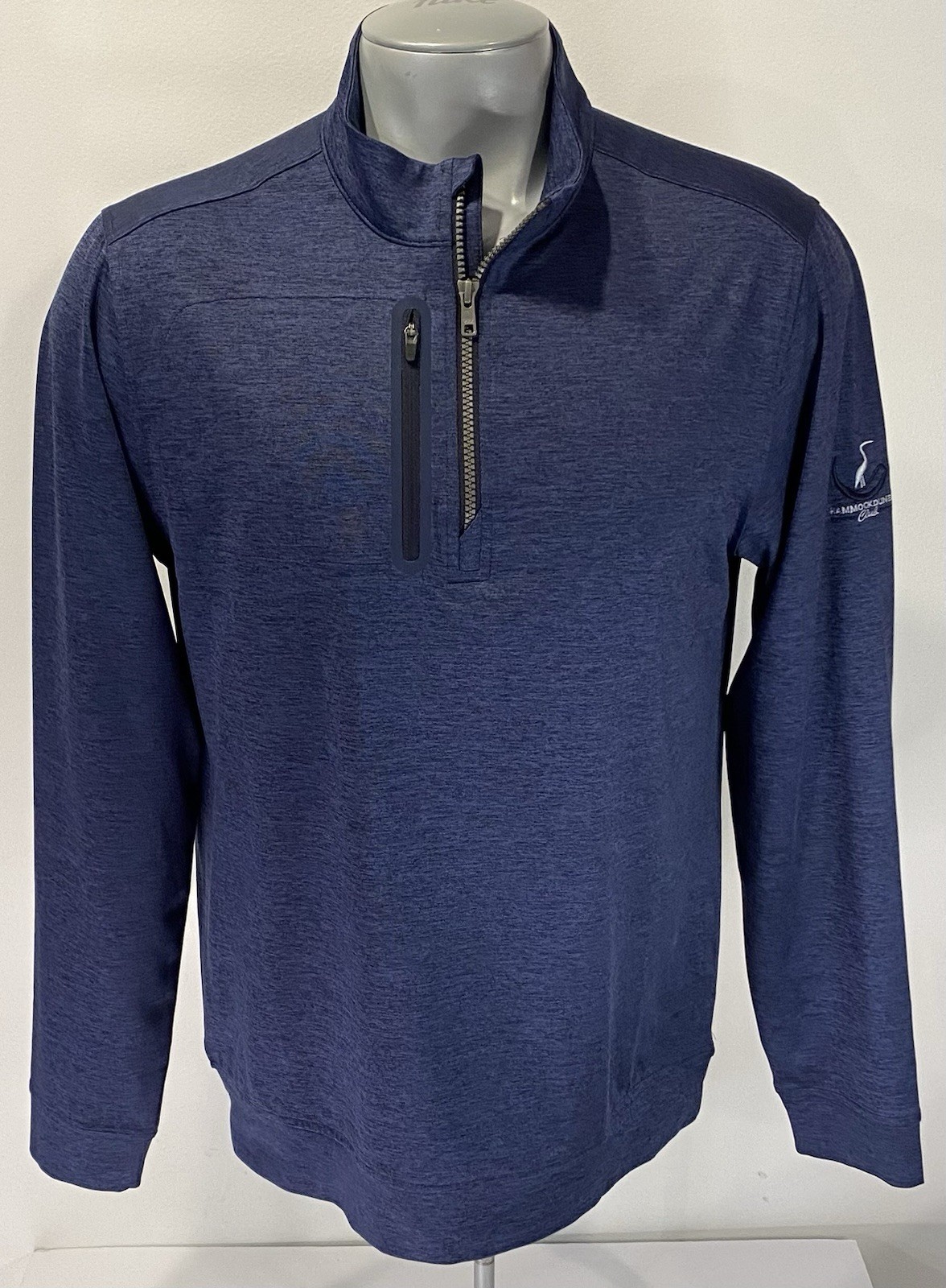 Cutter & Buck M Medium CB DryTec 1/4 Zip Mens Blue Shirt Hammock Dunes Club gallery