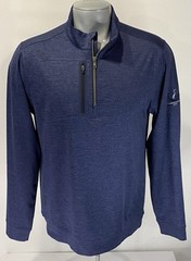 Cutter & Buck M Medium CB DryTec 1/4 Zip Mens Blue Shirt Hammock Dunes Club