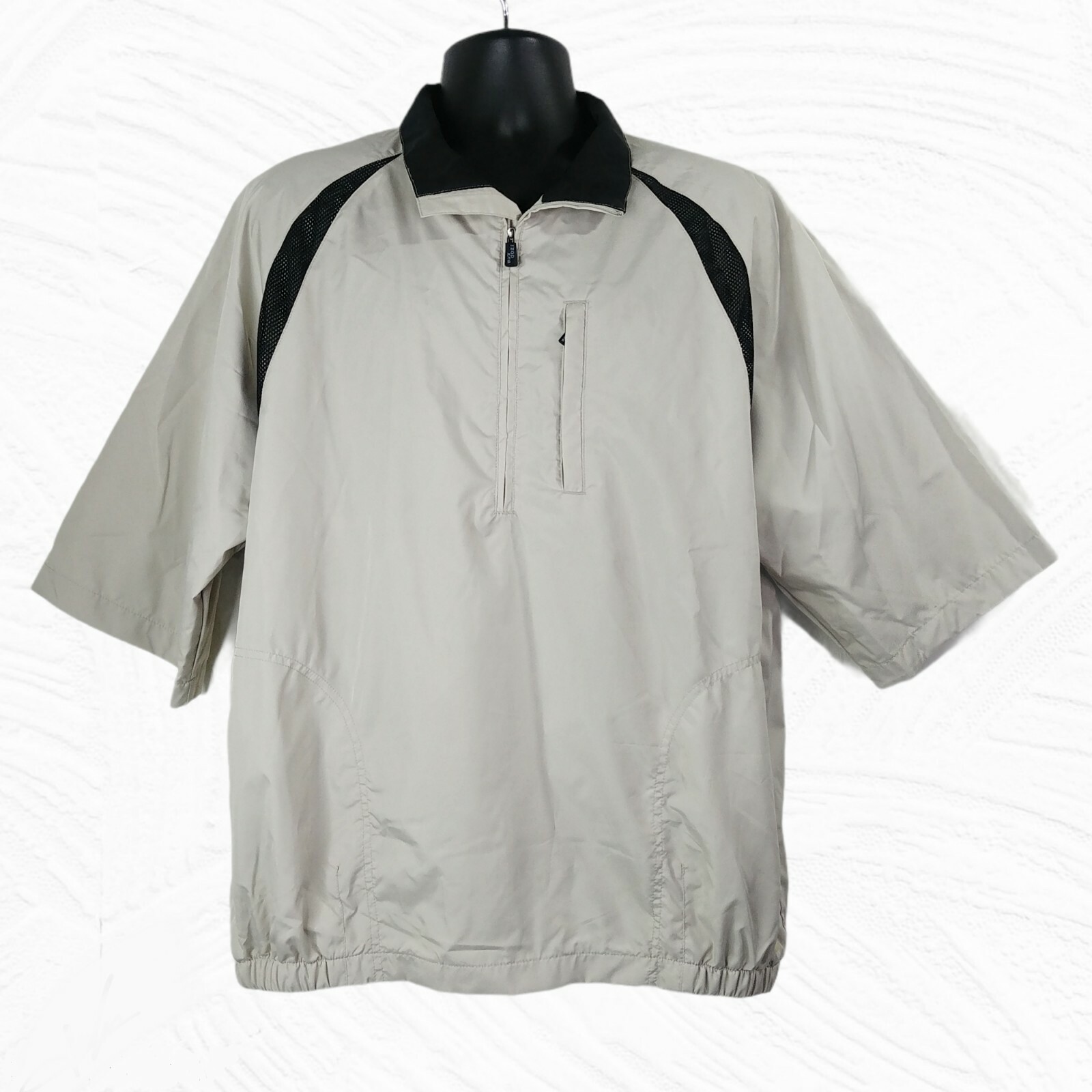Izod XFG Golf Mens Short Sleeve Turfer Top Sport Size Large Neutral Beige gallery