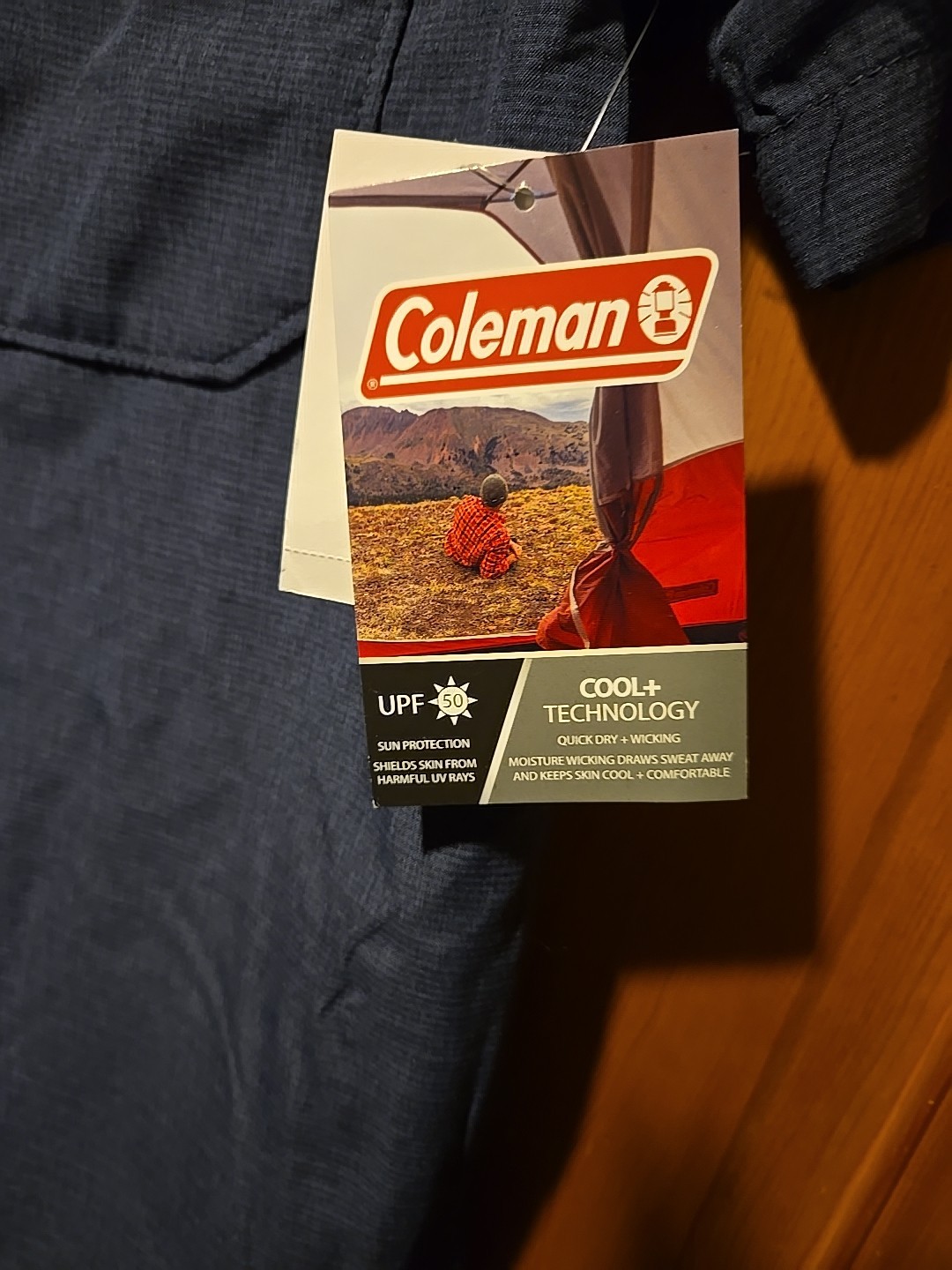 Men's Coleman Short Sleeve UPF 50 Cool+ Technology ~ Medium ~ Blue Heather ~ NWT gallery