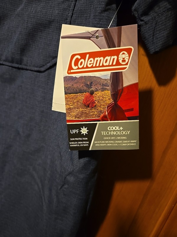 Men's Coleman Short Sleeve UPF 50 Cool+ Technology ~ Medium ~ Blue Heather ~ NWT gallery