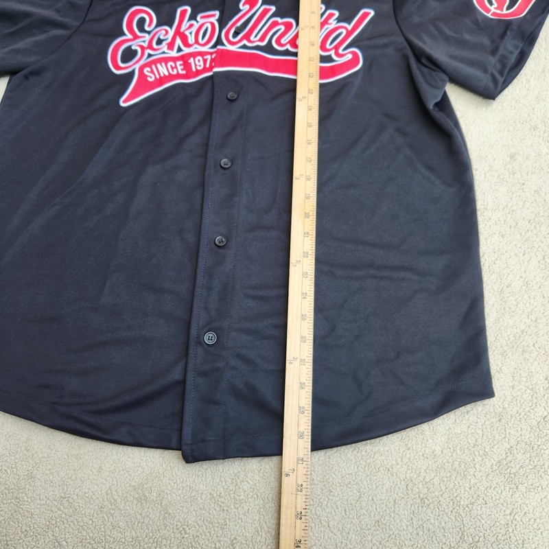 Ecko Unltd Jersey Mens 2XL Black Red Short Sleeve Baseball Y2K Streetwear gallery