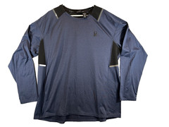 Spyder Active Pullover Athletic Shirt Mens XL Navy Blue Heather