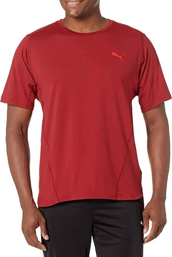 Puma L8441 Mens Red Train Cloudspun Layered Look Performance Tee Size S gallery