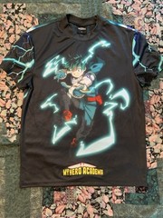 My Hero Academia Mens XL T-Shirt Deku Electric Charged Kanji Attack Short Sleeve