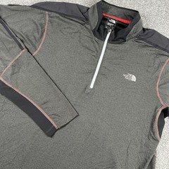 The North Face FlashDry-XD Pullover Mens XL Gray 1/4 Zip Long Sleeve Shirt