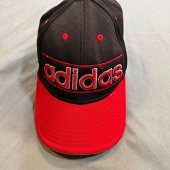Adidas Black Red Mesh Adjustable Strapback Hat Cap