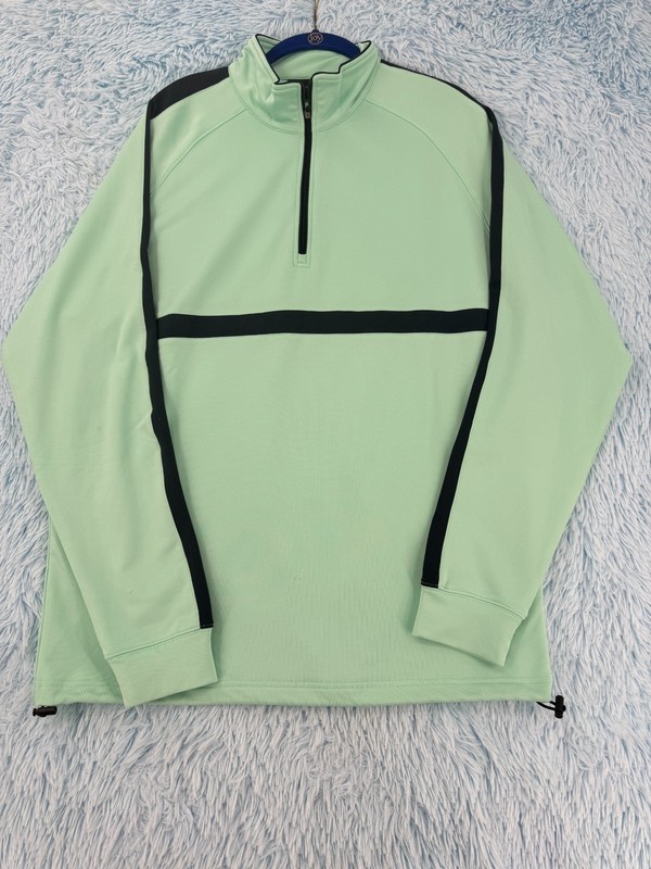 Dunning Golf Pullover Men’s Large L Green 1/4 Zip Polyester Spandex Athletic gallery
