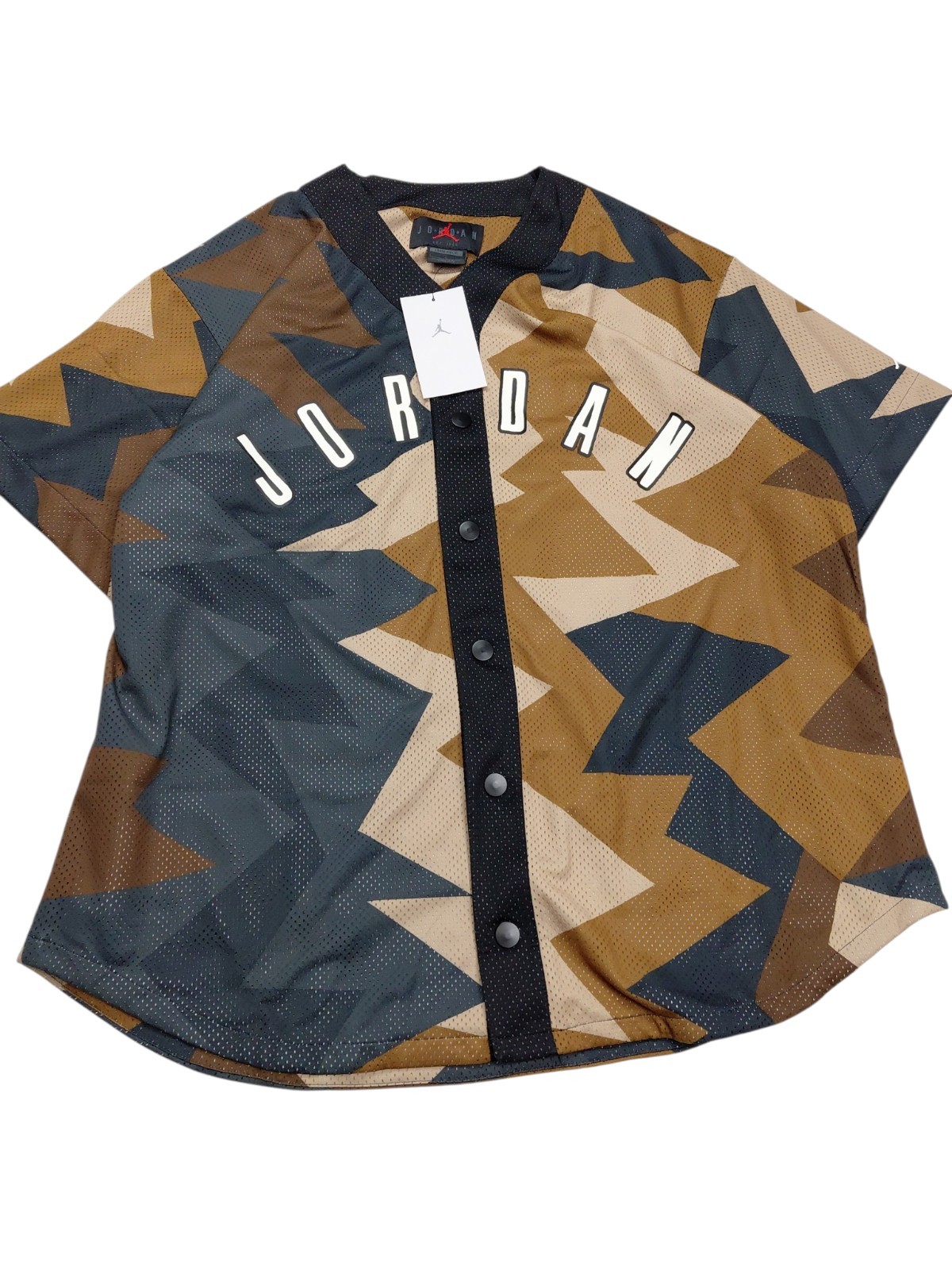 New L Nike Air Jordan 7 Essentials Baseball Jersey Black Brown FB7338-133 Men gallery