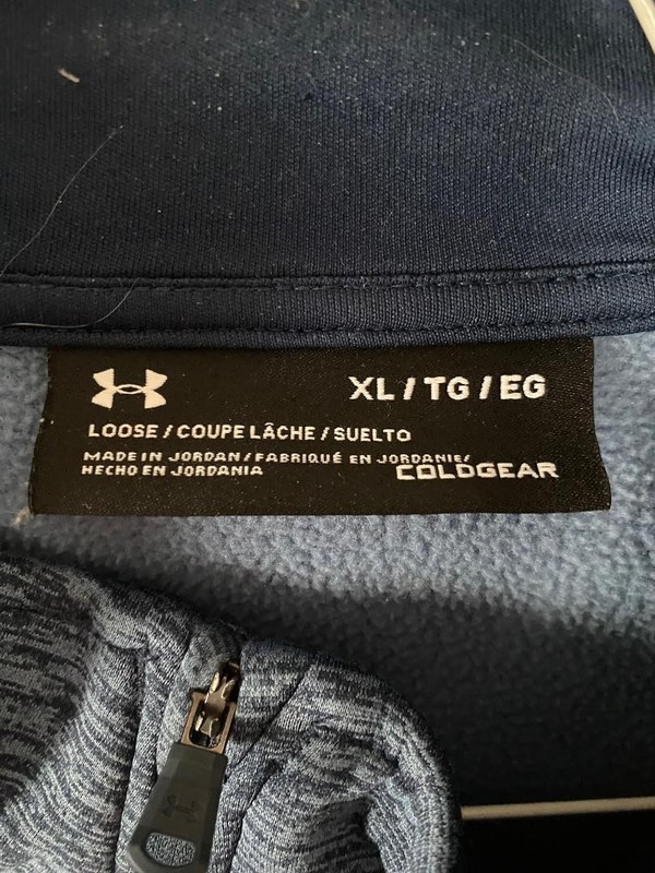 Under Armour 1/4 Zip Pullover ColdGear Blue Long Sleeve Men’s XL/TG.EG Loose Fit gallery