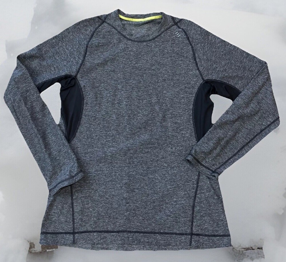 Lululemon Men's Metal Vent Tech Long Sleeve Shirt Sz L Gray Stretch Breathable
