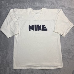 Vintage Nike Jersey Shirt Men XL Ivory Block Letter Distressed 70s 80s