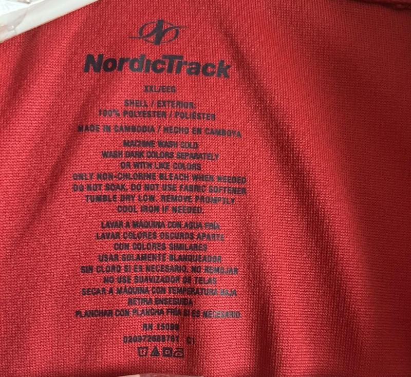NordicTrack Men's XXL Pullover 1/4 Zip Long Sleeve Red Shirt Gym Sports 2XL gallery
