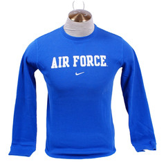 Nike Men’s S Blue Long Sleeve Air Force Collegiate Thermal Shirt Waffle Knit