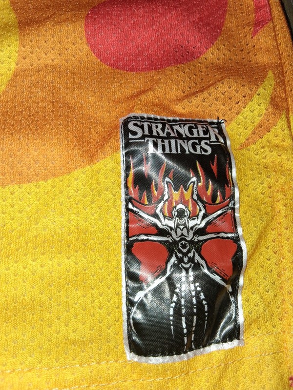 STRANGER THINGS NEW HELLFIRE CLUB Devil Flames Jersey Shirt Mens SIZE M/L Auth gallery