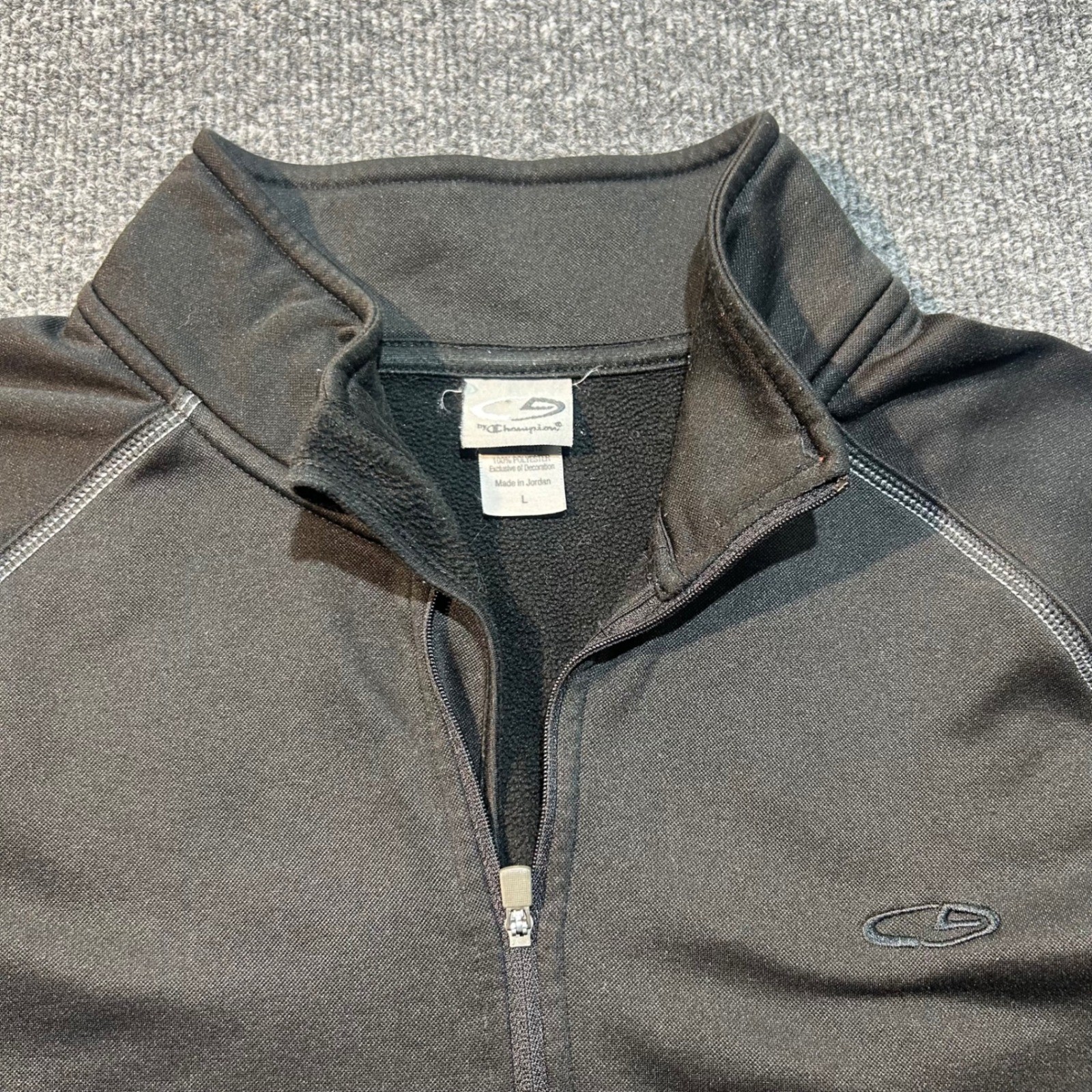 C9 by Champion Mens Athletic Black Quarter Zip Fleece Pullover Leisure Large gallery