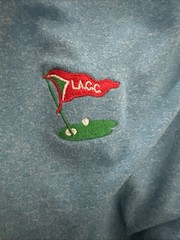 Matte Grey XL Heather Blue Long Sleeve. Half Zip. LACC Logo! Perfect Condition.