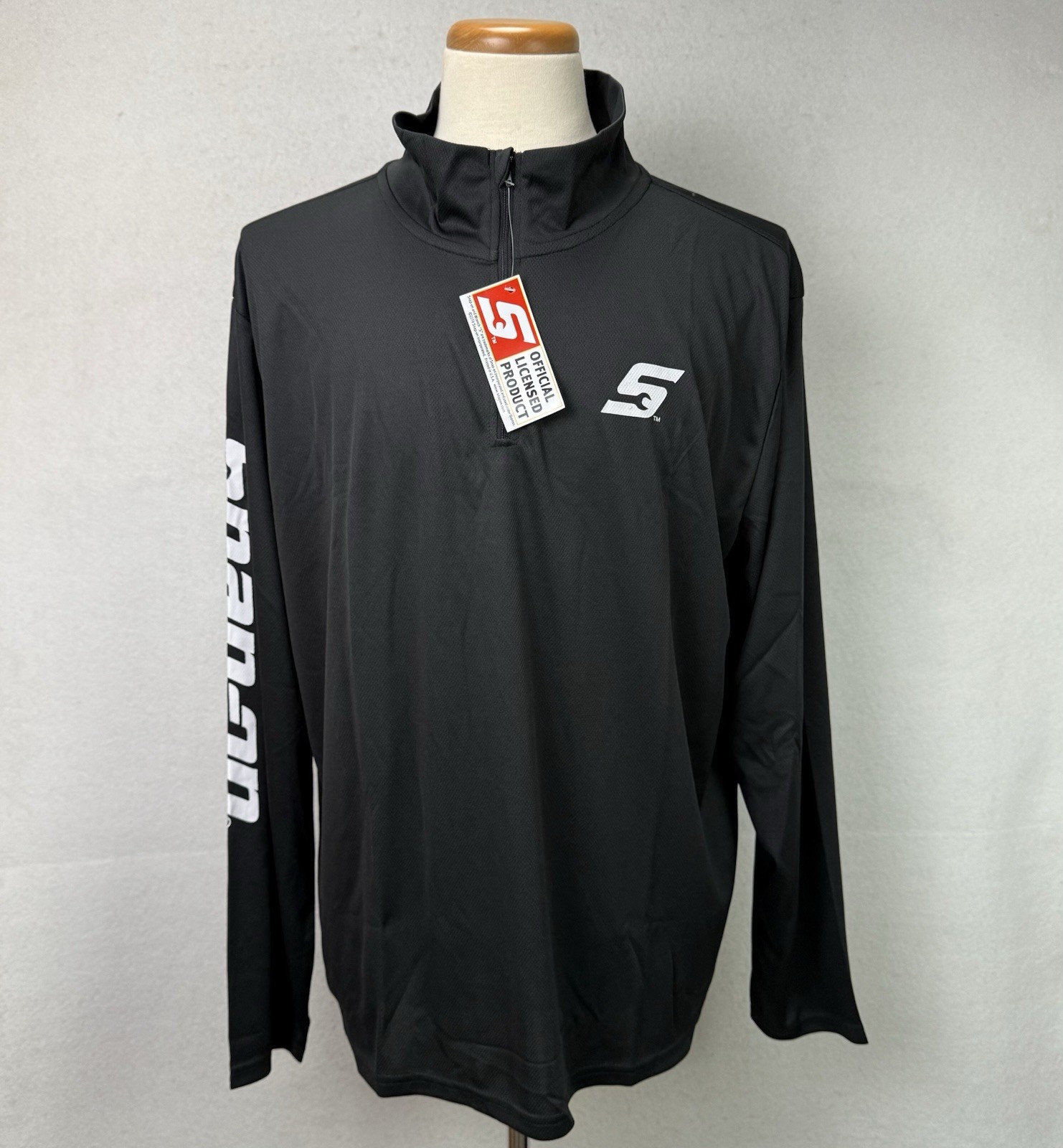 Snap-On 1/4 Zip Long Sleeve Black Performance Pullover Shirt Men's Size XL gallery