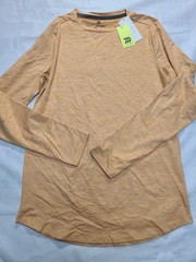Men’s Soft Stretch Long Sleeve Athletic Top All in Motion Gold Size Small