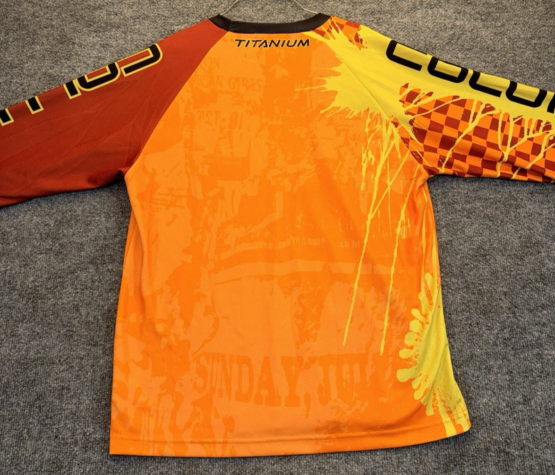 Columbia Titanium Men’s Size Medium Orange Yellow Long Sleeve Fishing Jersey gallery