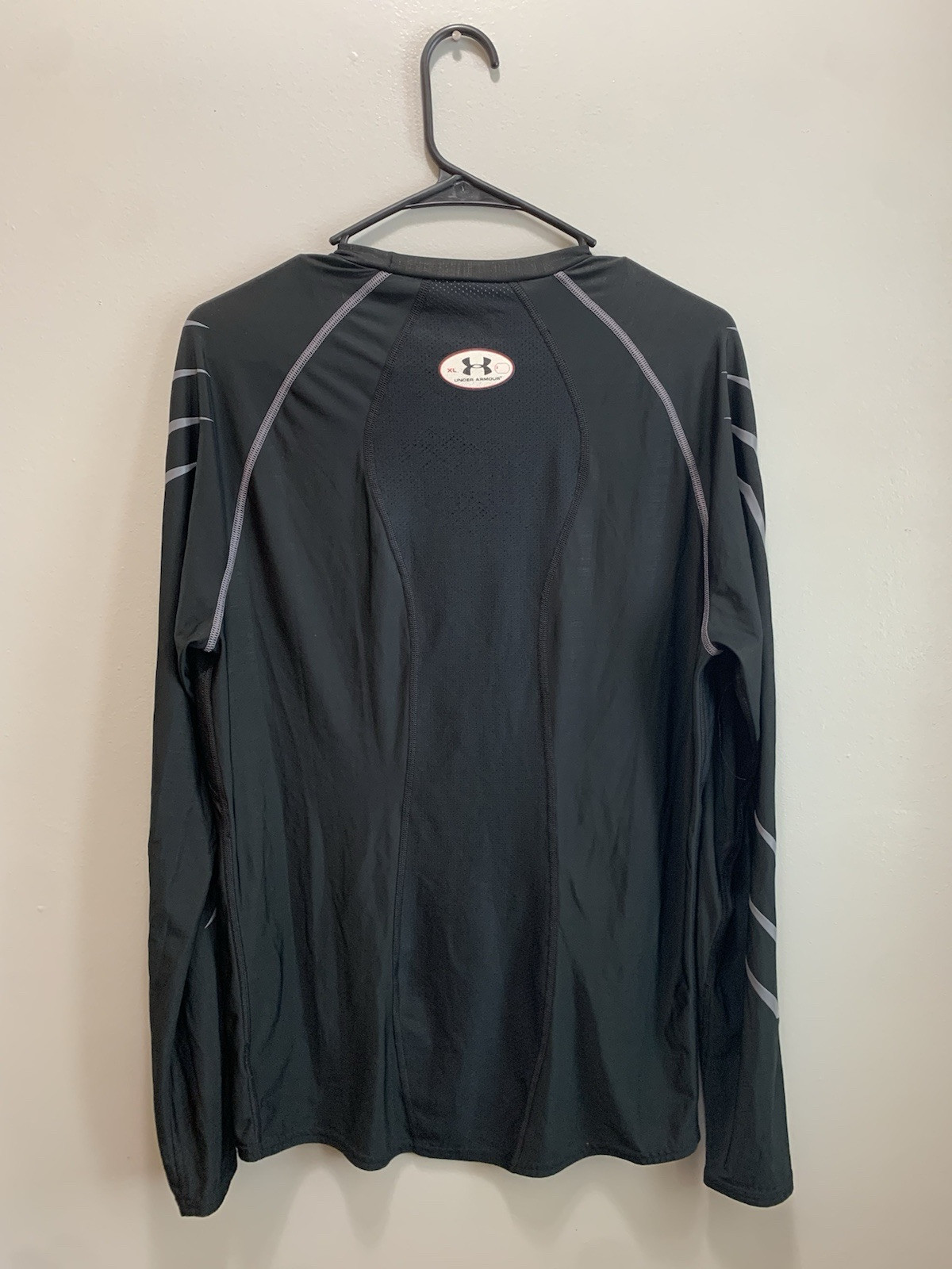 Under Amour Men's Compression Long Sleeve, Heatgear, Black and grey, SizeXL gallery