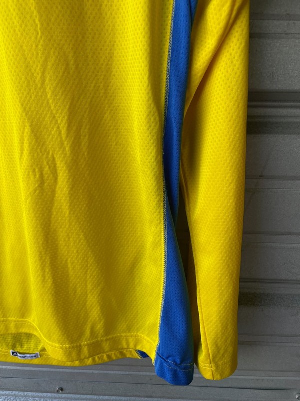 Adidas 2011 Boston Marathon Running Long Sleeve Yellow Event Shirt Men's M gallery