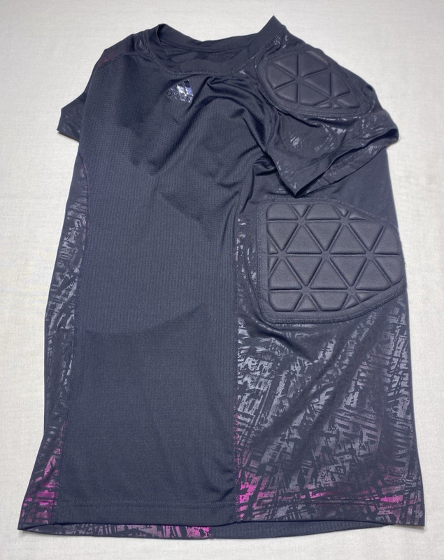 Men's ADIDAS TechFit ClimaCool Breathable Padded Football Shirt Size LARGE Black gallery